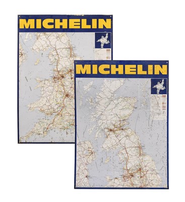 Lot 138 - Two Michelin Single-Sided Aluminium Road Maps,...