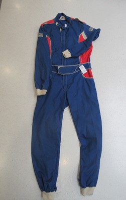 Lot 30 - A Nomex Blue and Red Car Racing Suit, 40 inch...
