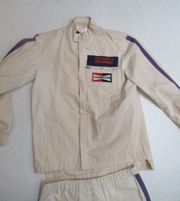 Lot 30 - A Nomex Blue and Red Car Racing Suit, 40 inch...
