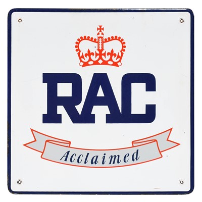 Lot 154 - RAC Acclaimed: A Single-Sided Enamel...