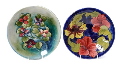 Lot 226 - Modern Moorcroft dish in hibiscus pattern,...