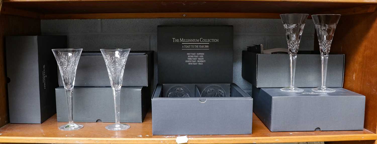 Lot 322 Waterford Crystal, five boxed pairs of