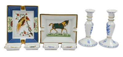 Lot 264 - Assorted porcelain including; six Hermes...