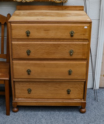 Lot 1242 - An early 20th Century Oak Wardrobe compactum...