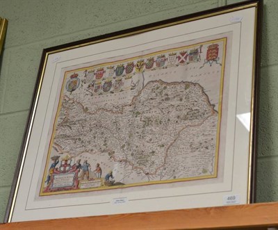 Lot 469 - Johan Blaeu, Ducatus Eboracensis pars Borealis, nd [1645] hand-coloured map of the North Riding...