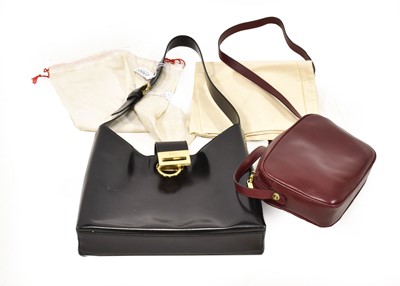 Lot 2300 - Salvatore Ferragamo Burgundy Leather Shoulder...