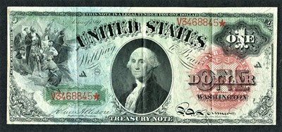 Lot 500 - USA, Legal Tender $1 1869 'Rainbow Note', obv....