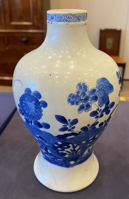 Lot 166 - A Chinese Porcelain Vase, Kangxi, of baluster...