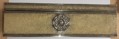 Lot 82 - An Arts & Crafts Shagreen and White-Metal...