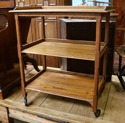 Lot 1119 - An Edwardian oak mirror back sideboard, 121cm...