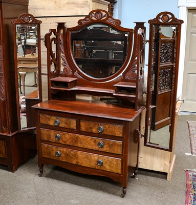 Lot 1178 - A Victorian mahogany three part bedroom suite...