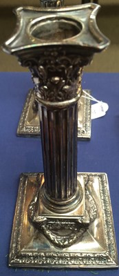 Lot 83 - A Pair of Victorian Silver Candlesticks by...