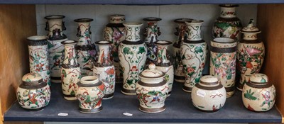 Lot 300 - A collection of Chinese crackle glazed famille...