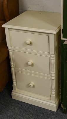 Lot 1268 - A painted nine drawer chest, 132cm by 50cm by...