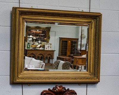 Lot 1199 - A Victorian gilt framed rectangular wall...