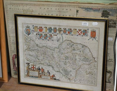 Lot 479 - [Blaeu], Ducatus Eboracensis pars Bolrealis, The North Riding of York Shire, hand-coloured map,...