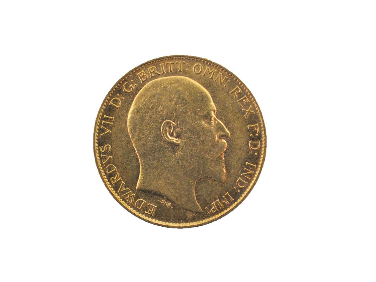 Lot 349 - Edward VII, Half Sovereign 1907, obv. bare