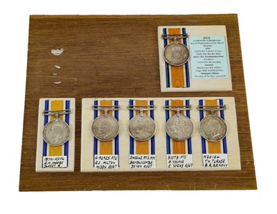 Lot 20 - Six British War Medals, awarded to:- 3-14810...