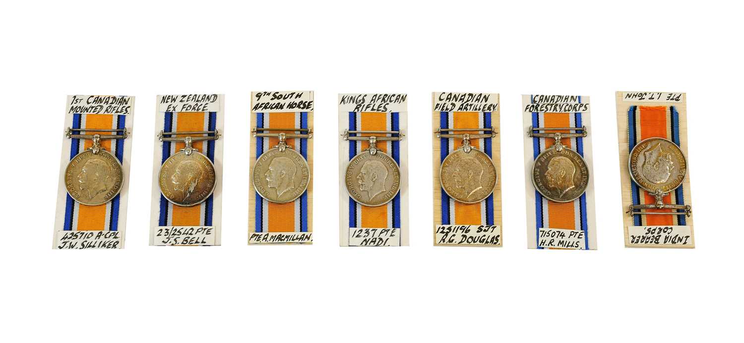 Lot 38 - Seven British War Medals, awarded to:- 715074...