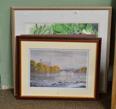 Lot 484 - Winifred Hodge large framed watercolour of foxgloves in a cottage garden, Nancy Murgatroyd ltd...