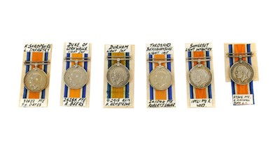 Lot 16 - Six British War Medals, awarded to:- 32522 PTE....