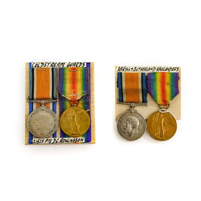 Lot 3 - Two First World War Pairs, each comprising...