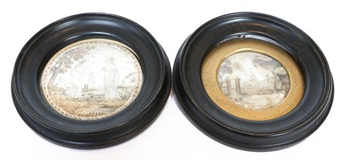 Lot 306 - Two Georgian ivory roundels