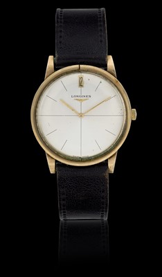 Lot 2338 - Longines: A 9 Carat Gold Wristwatch