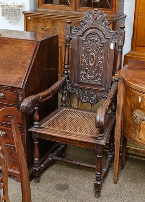 Lot 1134 - A pair of Victorian 17th century style carved...