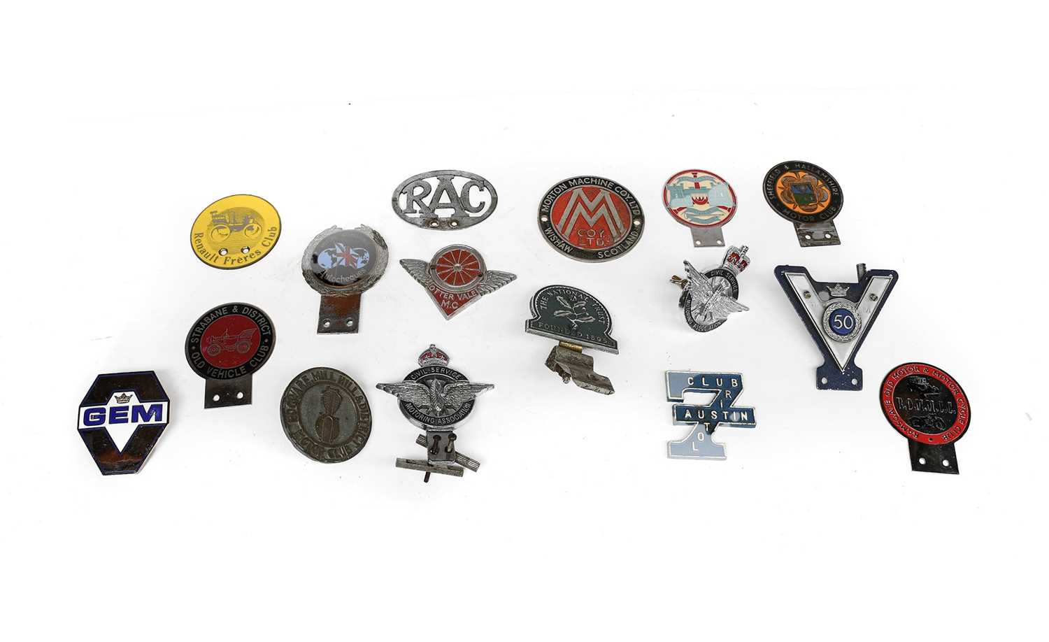 Lot 89 - Sixteen Assorted Car Membership Badges, to...