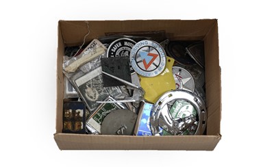 Lot 24 - A Box of Car Members Badges, to include BSA,...