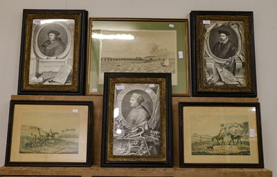 Lot 1079 - A group of engravings of historical figures to...