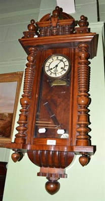 Lot 504 - Vienna style walnut cased wall clock