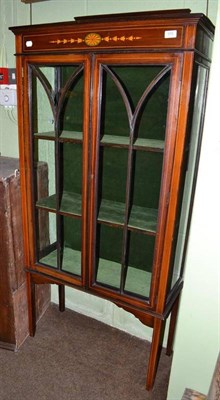 Lot 505 - Edwardian mahogany display cabinet