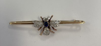 Lot 2044 - A Sapphire and Diamond Insect Brooch
