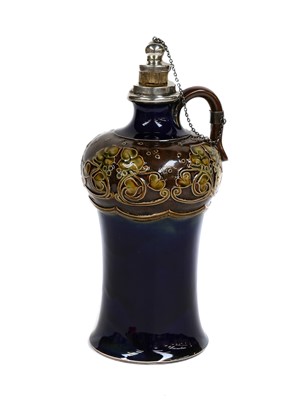 Lot 103 - A Royal Doulton silver mounted whisky decanter,...