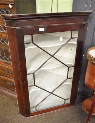 Lot 510 - Astragal glazed mahogany corner cupboard