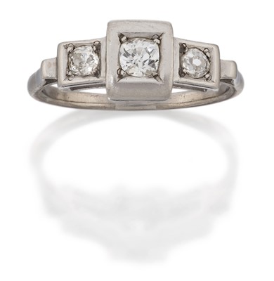 Lot 2174 - A Diamond Three Stone Ring