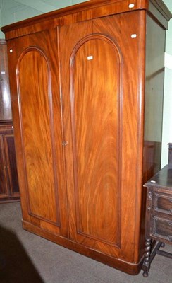 Lot 514 - Victorian mahogany double wardrobe