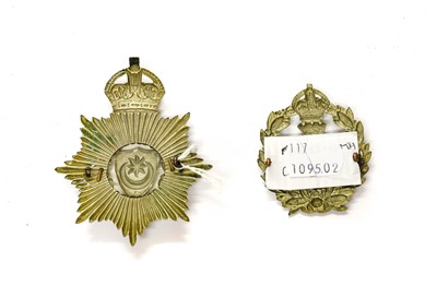 Lot 118 - A Portsmouth City Small Helmet Plate, of two...