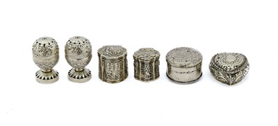 Lot 25 - Three Dutch Silver Boxes, two cartouche shaped...