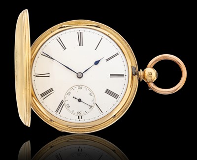 Lot 2371 - W Clarke & Sons: An 18 Carat Gold Full Hunter Pocket Watch