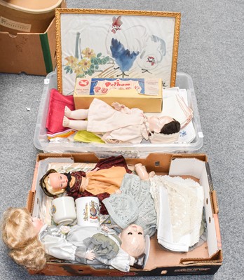 Lot 1317 - Assorted 20th century dolls, modern bisque...