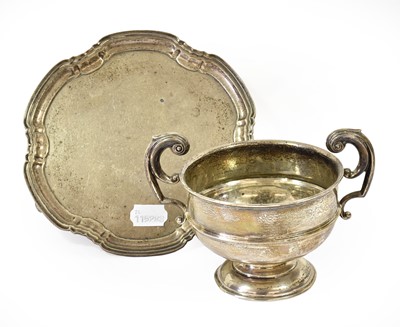 Lot 58 - A George VI Silver Salver and a George V...