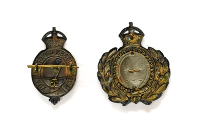 Lot 136 - Two West Sussex Constabulary Helmet Plates,...
