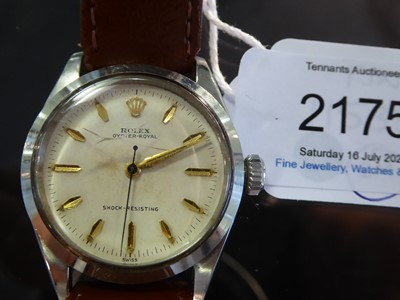 Lot 2175 - Rolex: A Stainless Steel Centre Seconds Wristwatch