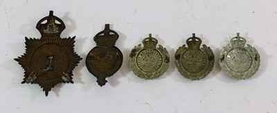 Lot 138 - Worcestershire Police: - three white metal...