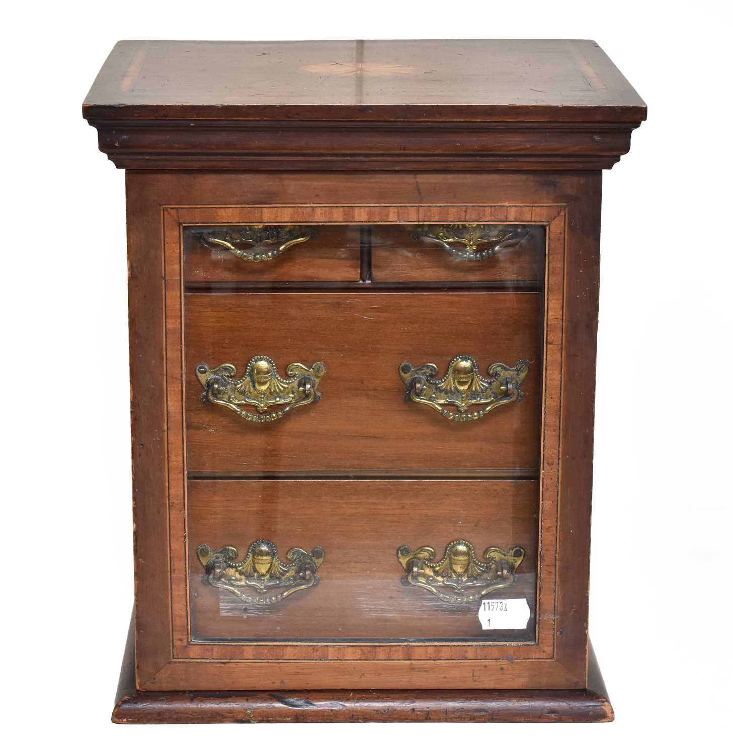 Lot 279 - Edwardian mahogany jewellery cabinet