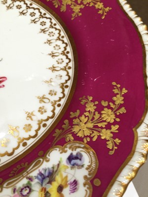 Lot 81 - A Set of Six English Porcelain Armorial Dinner...