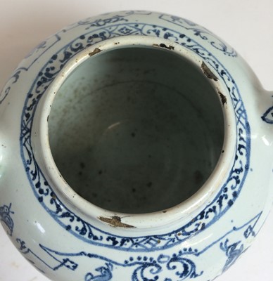 Lot 107 - A French Faience Teapot, possibly Nevers,...